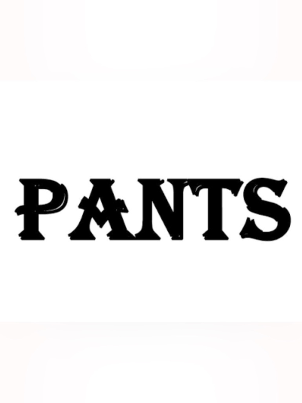Pants logo graphic in black